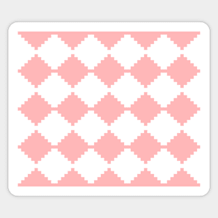 Abstract geometric pattern - pink and white. Sticker